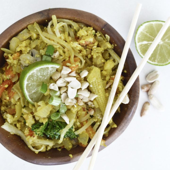 Easiest Vegan Pad Thai From Scratch (With Scrambled Tofu – yay!)